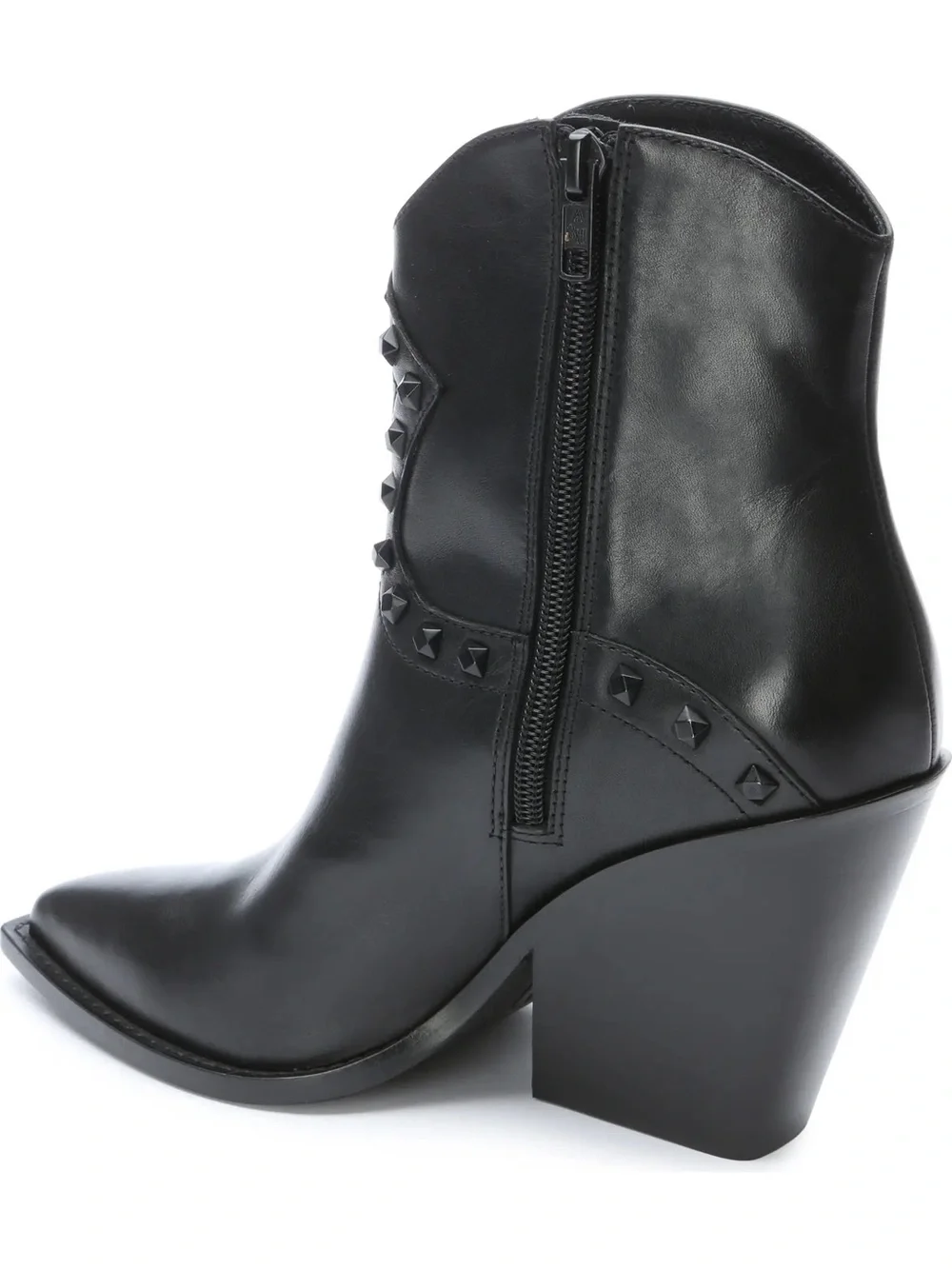 New Ash Boy Bis Bootie in Black Leather Size 35